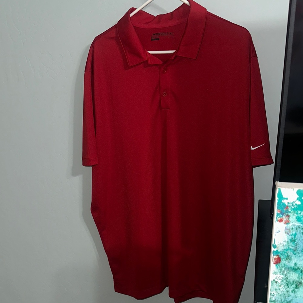 Nike Men's Bold Red Polo Golf Shirt XXL NWOT